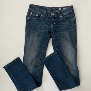 Miss Me Skinny Jeans Low Rise Crystal Embellished Denim